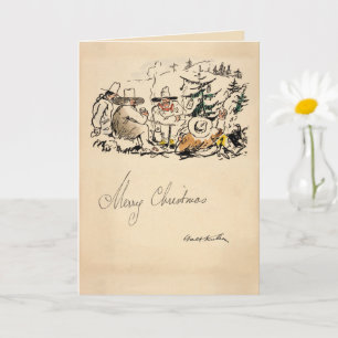 Vintage 1930s Cowboy Christmas Card Walt Kuhn