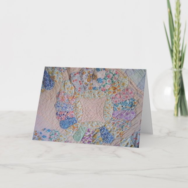 Vintage 1930's Dresden Plate Notecard (Front)