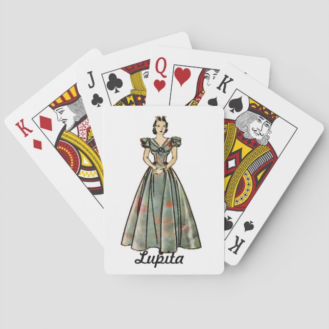 Vintage 1930s Image Personalised Playing Card Gift (Back)