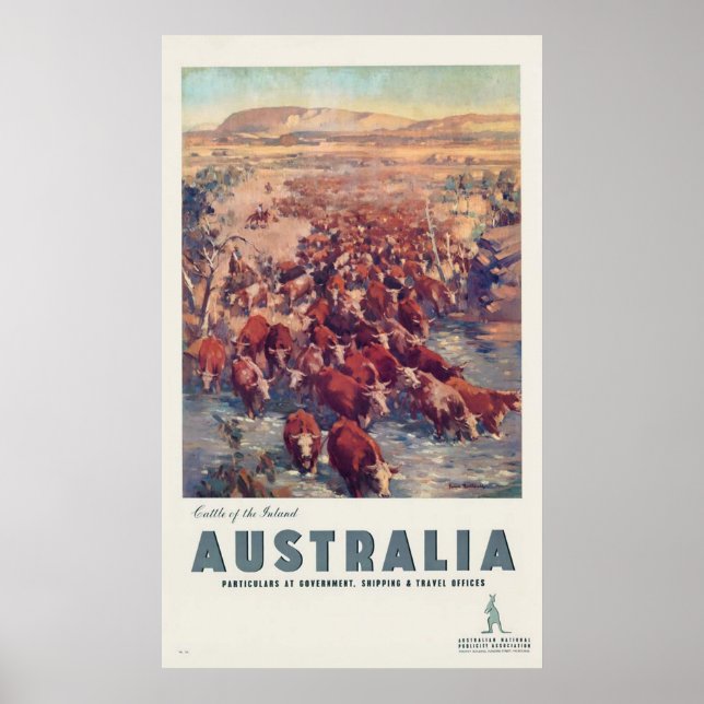 Vintage 1930s James North Australia Travel Poster (Front)