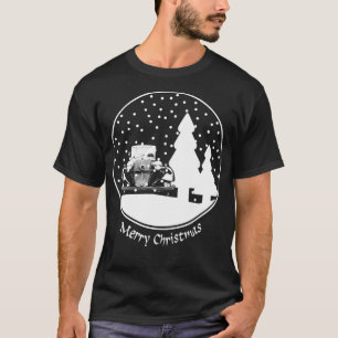 Vintage 1930s Morris 104 classic Christmas snow gl T-Shirt