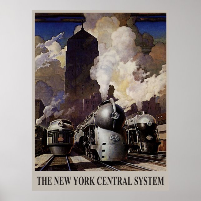 Vintage 1930's - New York Central System Poster (Front)