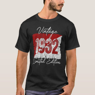 Vintage 1932 91 year old 91st Birthday Mens T-Shirt