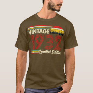 Vintage 1932 Birthday Shirt Limited Edition 1932 B
