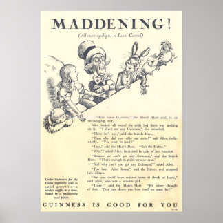 Vintage 1933 ad, for GUINNESS Poster