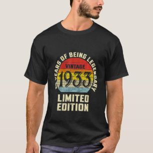 Vintage 1933 Limited Edition 88 Years Legendary 88 T-Shirt