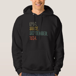 Vintage 1934 88th Birthday Epic Since September 19 Hoodie