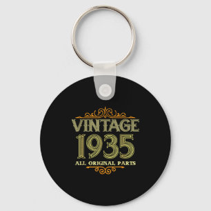 Vintage 1935 Funny 91 Years Old Men And Women 91th Key Ring