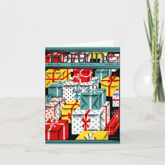 Vintage 1936 Fortune Magazine Christmas Card (Front)