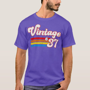 Vintage 1937 Birthday Shirt Retro 37 Birthday Shir