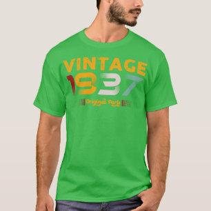 Vintage 1937 Original Parts Family Birthday Gift T-Shirt