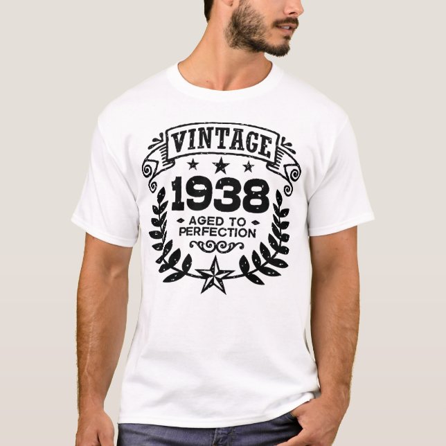 Vintage 1938 80th Birthday T-Shirt (Front)