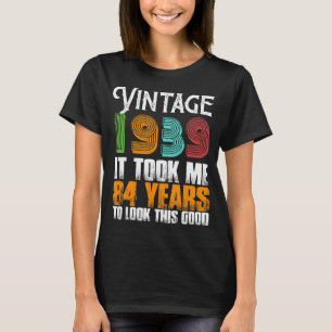 Vintage 1939 84 Years Old Birthday Retro Father's  T-Shirt