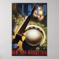 Vintage 1939 World’s Fair Poster or Print