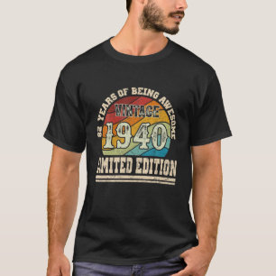 Vintage 1940 Limited Edition 82 Years Old 82Nd Bir T-Shirt