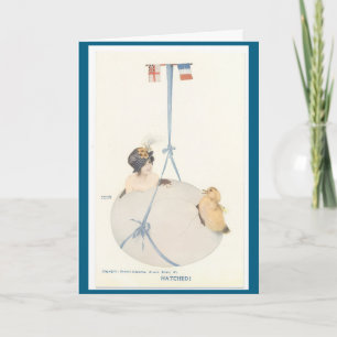 Vintage 1940s Easter Egg Nostalgia Springtime  Card