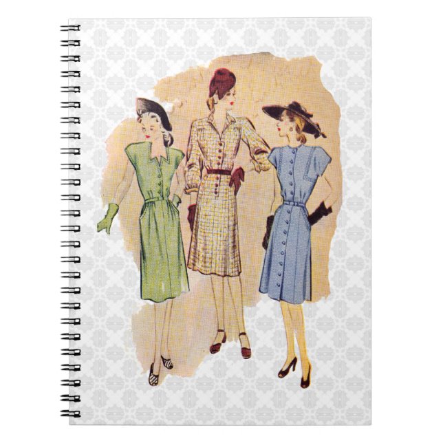 Vintage 1940s Fashion Notebook (Front)