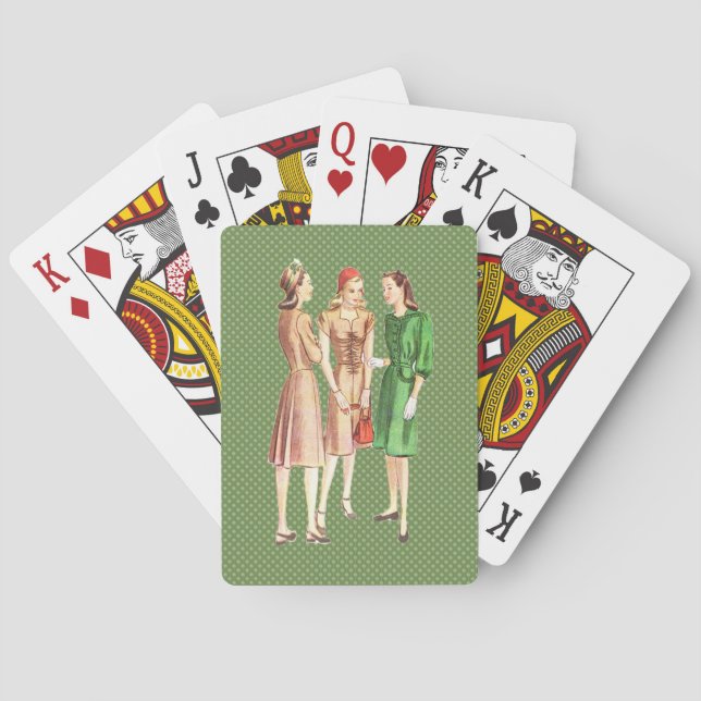Vintage 1940s Fashion V2 Playing Cards (Back)