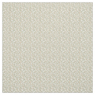 Vintage 1940s Khaki & Peach Utility Floral Fabric