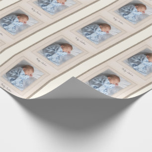 Vintage 1940s Mat with Customisable Photo Insert Wrapping Paper