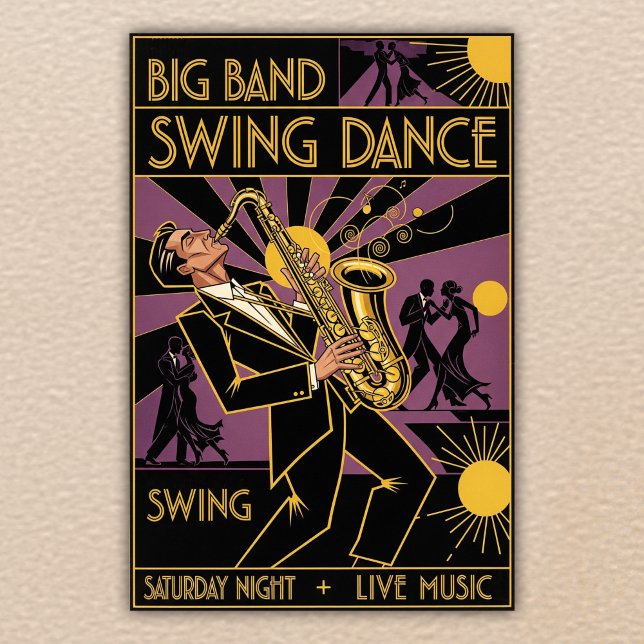 Vintage 1940s Swing Dance Poster (Creator Uploaded)