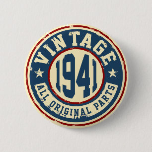 Vintage 1941 All Original Parts 6 Cm Round Badge