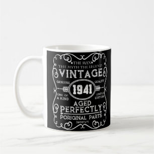 Vintage 1941 Man Myth Legend 80th Birthday Coffee Mug