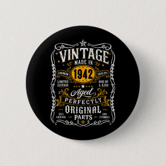 Vintage 1942 85yr 85th Birthday Gifts For Men 85 6 Cm Round Badge