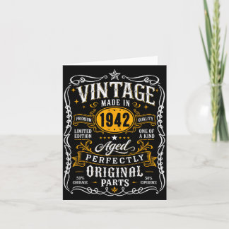 Vintage 1942 85yr 85th Birthday Gifts For Men 85 Card
