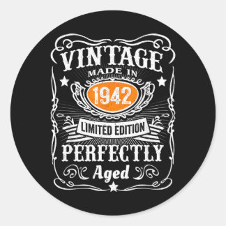 Vintage 1942 Lied Edition 85 Year Old Gifts 85th Classic Round Sticker