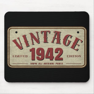 Vintage 1942 Limited Edition All Original Parts Mouse Mat