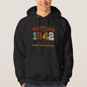 Vintage 1942 Original Parts Funny Birthday Gift Hoodie