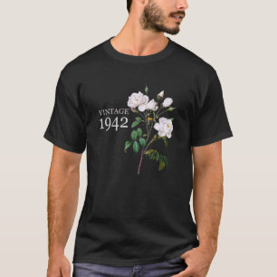 Vintage 1942 White Rose Flower Mothers Day Birthda T-Shirt