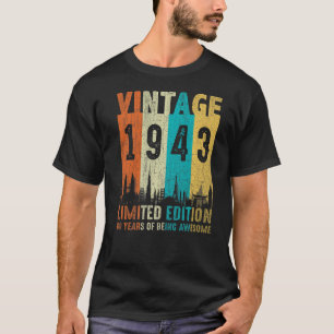 Vintage 1943  80th Birthday  Men Women T-Shirt