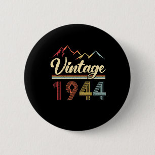 Vintage 1944 77th Birthday Retro 77 Years Old 6 Cm Round Badge