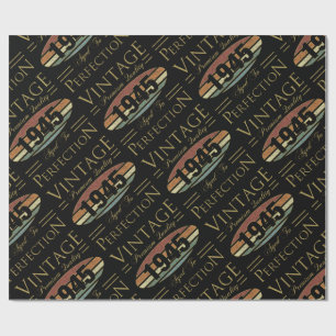 Vintage 1945 80th Birthday Wrapping Paper