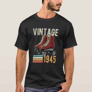 Vintage 1945 Roller Skate 77th Birthday 77 Year Ol T-Shirt