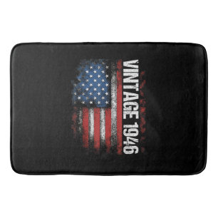 Vintage 1946 80th Birthday Gifts 80 Years Old Amer Bath Mat