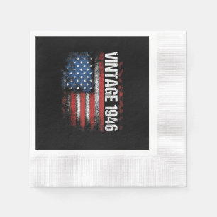 Vintage 1946 80th Birthday Gifts 80 Years Old Amer Napkin