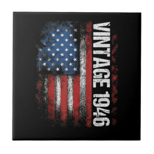 Vintage 1946 80th Birthday Gifts 80 Years Old Amer Tile