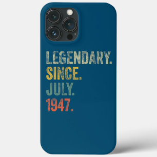 Vintage 1947 75th Birthday Legendary Since July iPhone 13 Pro Max Case