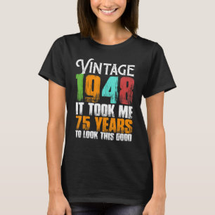Vintage 1948 75 Years Old Birthday Retro Father's T-Shirt