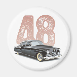 Vintage 1948 Cadillac Coupe: Black classic car Magnet