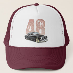 Vintage 1948 Cadillac Coupe: Black classic car Trucker Hat