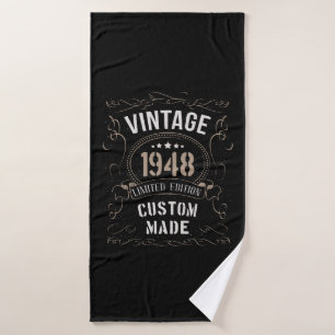 Vintage 1948 Limited Edition Custom made Card Bath Towel