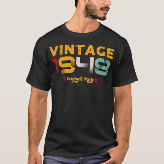 Vintage 1948 Original Parts Family Birthday Gift T-Shirt