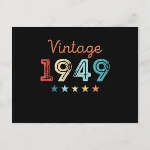 Vintage 1949 80th Birthday Retro Gift 80 year old Postcard