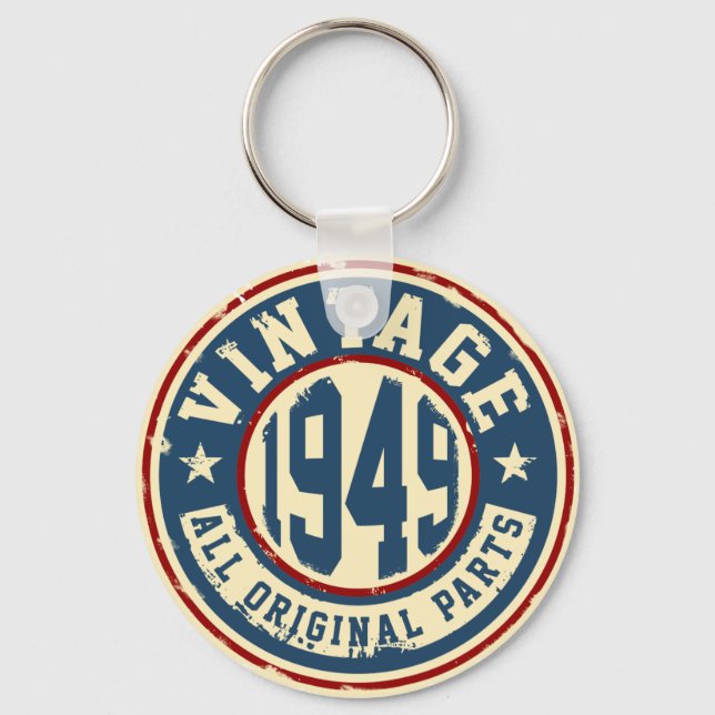 Vintage 1949 All Original Parts Key Ring (Front)