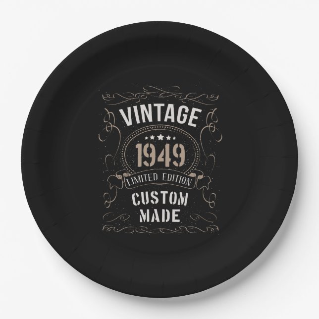 Vintage 1949 Limited Edition Custom made Paper Plate (Front)