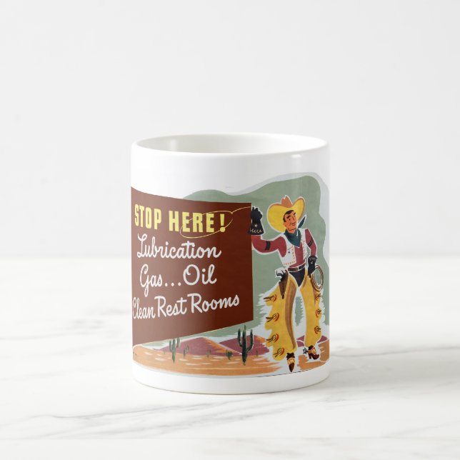 VINTAGE 1949 OIL GAS AUTO ADVERTISING! COFFEE MUG (Center)
